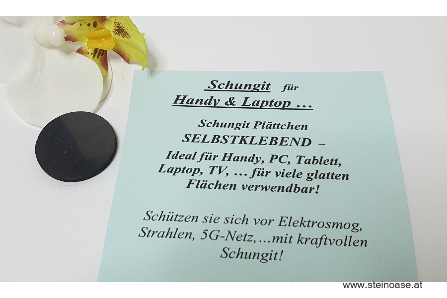 Handy - Plättchen/ Scheibe Schungit poliert Ø20mm